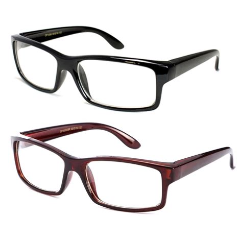 rectangular thick frame glasses.